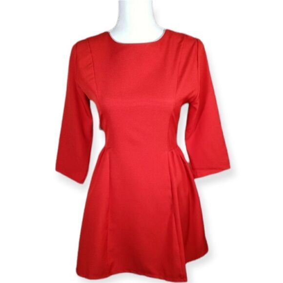 ORANGE FIT & FLAIR DRESS SZ.L EUC - Picture 1 of 7